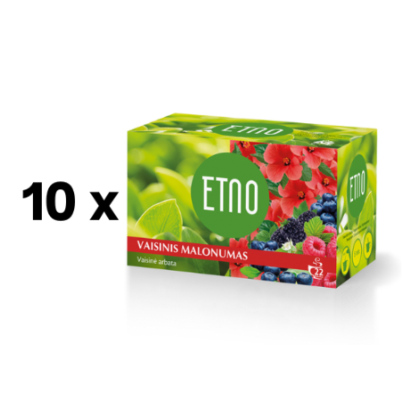 Vaisinė arbata ETNO VAISINIS MALONUMAS, 22 x 1,5 g, pakuotė 10 vnt.