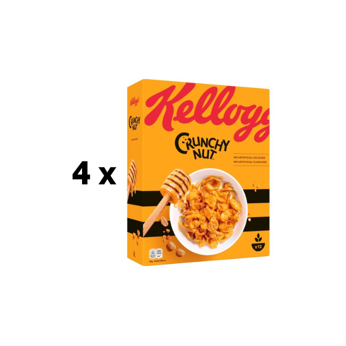 Dribsniai KELLOGG'S Crunchy Nut, 375g pakuotė 4 vnt.