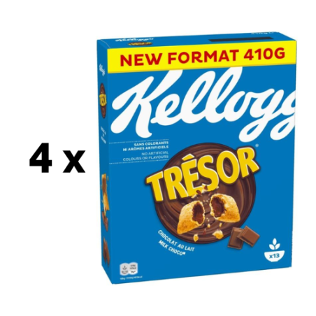 Dribsniai KELLOGG'S Tresor Milk Choco 410g pakuotė 4 vnt.