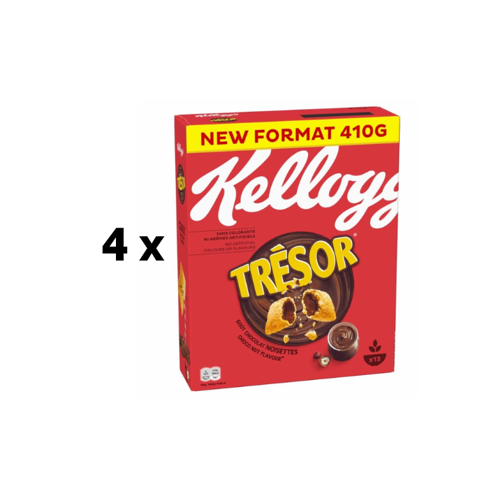 Dribsniai KELLOGG'STresor Choco Nut, 410g pakuotė 4 vnt.