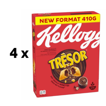 Dribsniai KELLOGG'STresor Choco Nut, 410g pakuotė 4 vnt.