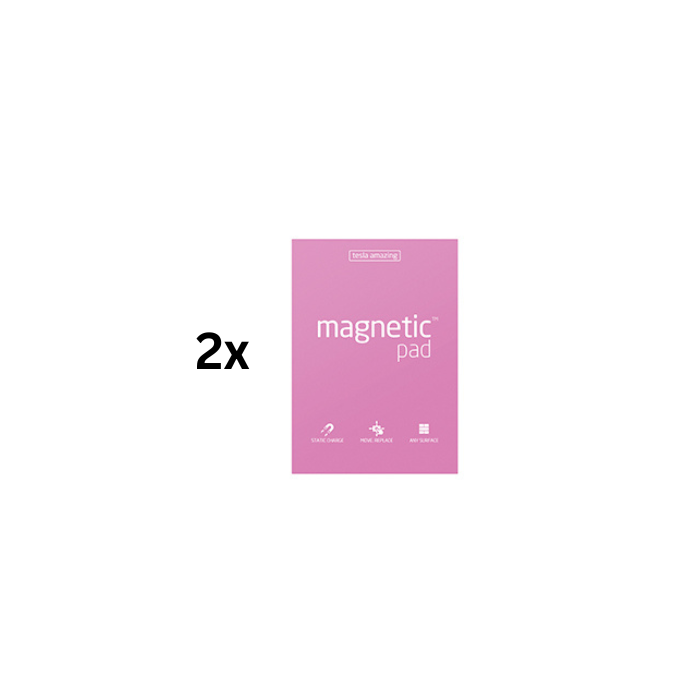 Magnetiniai lapeliai TESLA AMAZING A3 rožiniai, 50lapų, pakuotė 2 vnt.