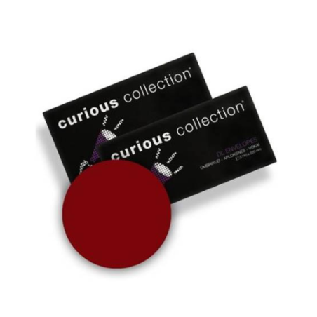 Vokai blizgiu paviršiumi CURIOUS Red Lacquered, 110 x 220 mm, 20 vnt. pakuotė 2 vnt., raudona