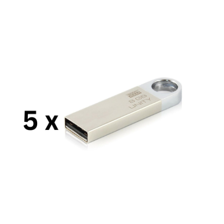 Atmintinė USB 2.0 UNITY, 8GB pakuotė 5 vnt.