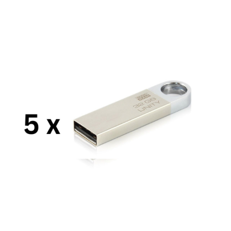 Atmintinė USB 2.0 UNITY, 32GB pakuotė 5 vnt.