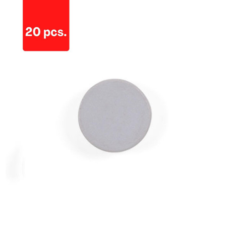 Baltosios lentos magnetai BI-OFFICE 30 mm, 10 vnt., ypač stiprūs, pilka sp., pakuotė 2 vnt.