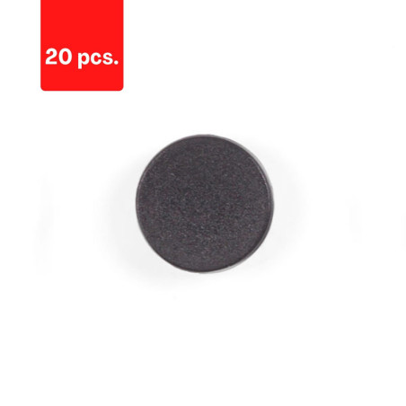 Baltosios lentos magnetai BI-OFFICE 30 mm, 10 vnt., ypač stiprūs, juoda sp., pakuotė 2 vnt.