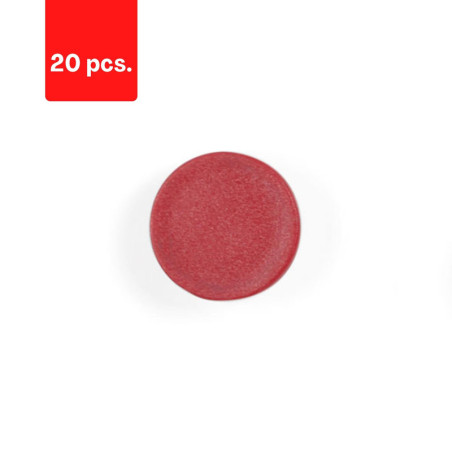 Baltosios lentos magnetai BI-OFFICE 30 mm, 10 vnt., ypač stiprūs, raudona sp., pakuotė 2 vnt.