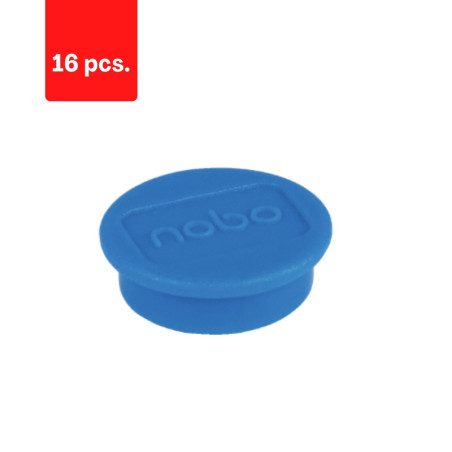 Magnetai NOBO, 20 mm, 8 vnt., mėlyna sp., pakuotė 2 vnt.