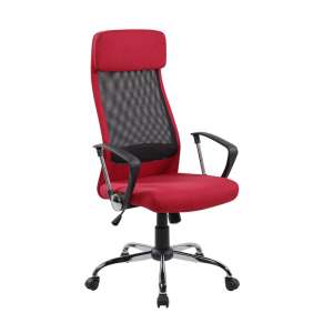 Biuro kėdė OFFICE4YOU DARLA, su porankiais, raudonos sp. tekstilė