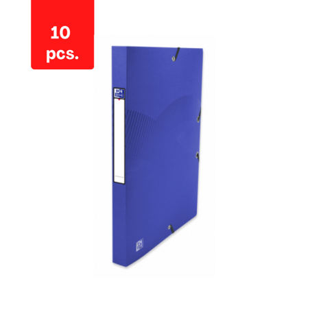Dėklas - dėžutė dokumentams OSMOSE, PP, A4, 25 mm, mėlynos spalvos, pakuotė 10 vnt.