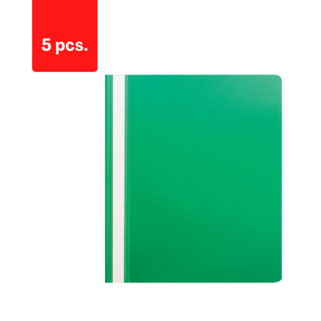 Aplankas dokumentams su įsegėle ELLER A4, žalias pakuotė 5 vnt.