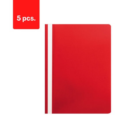 Aplankas dokumentams su įsegėle ELLER A4, raudonas pakuotė 5 vnt.