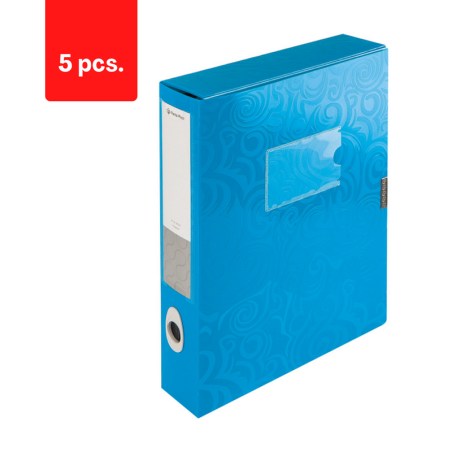 Dėklas - dėžutė dokumentams PANTA PLAST, PP, A4, 55 mm pakuotė 5 vnt.