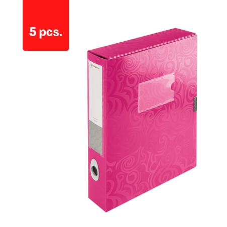 Dėklas - dėžutė dokumentams PANTA PLAST, PP, A4, 55 mm pakuotė 5 vnt.