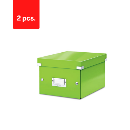 Archyvavimo dėžė LEITZ WOW, sudedama, A5, 160 x 220 x 282 mm, žalios sp. pakuotė 2 vnt.