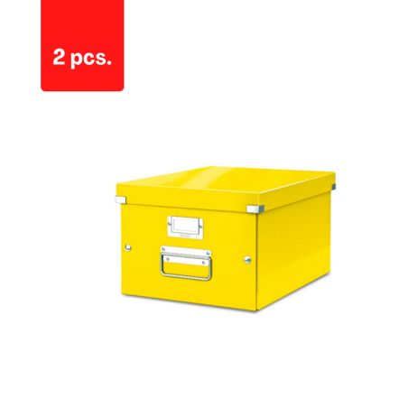 Archyvavimo dėžė LEITZ WOW, sudedama, A4, 200 x 281 x 370 mm, geltona sp. pakuotė 2 vnt.