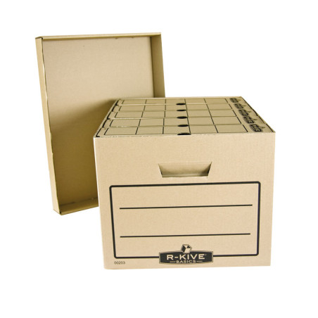 Archyvinė dėžė FELLOWES, su dangčiu, 260 x 415 x 325 mm, ruda pakuotė 5 vnt.