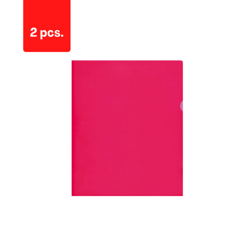 Dėklas dokumentams L forma A4, 115 mik., (pak. - 50 vnt.), raudonas pakuotė 2 vnt.