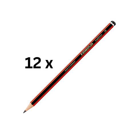 Pieštukas STAEDTLER TRADITION 2B pakuotė 12 vnt.