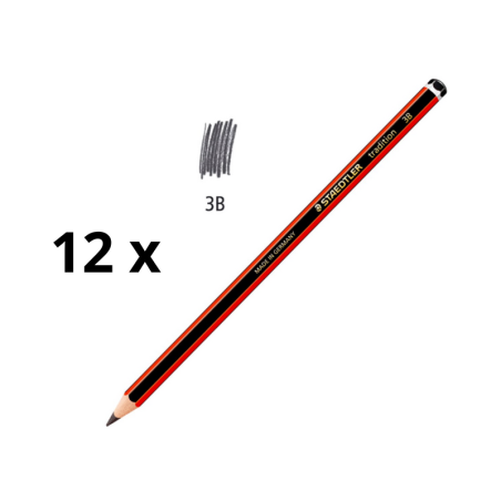 Pieštukas STAEDTLER TRADITION 3B pakuotė 12 vnt.