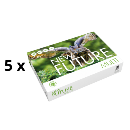Biuro popierius New Future Multi, A4, 80g/m2, 500 lapų pakuotė 5 vnt.