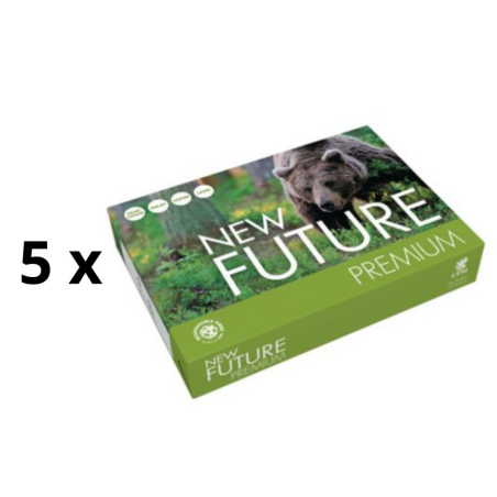 Biuro popierius New Future Premium, A4, 80g/m2, 500 lapų pakuotė 5 vnt.