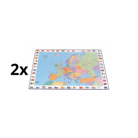 Patiesalas rašymui BANTEX, su Europos žemėlapiu, 44 x 63 cm pakuotė 2 vnt.