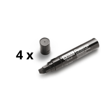 Permanentinis žymeklis Pentel Pen N50XL, 7-17 mm, 1x juodas pakuotė 4 vnt.