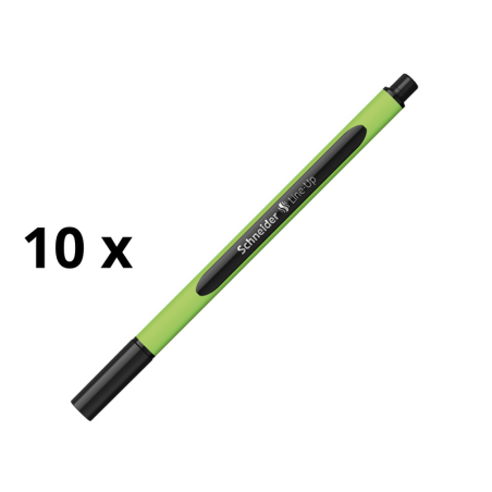 Rašiklis SCHNEIDER LINE-UP 0.4 mm, žalias korpusas, juodas rašalas pakuotė 10 vnt.