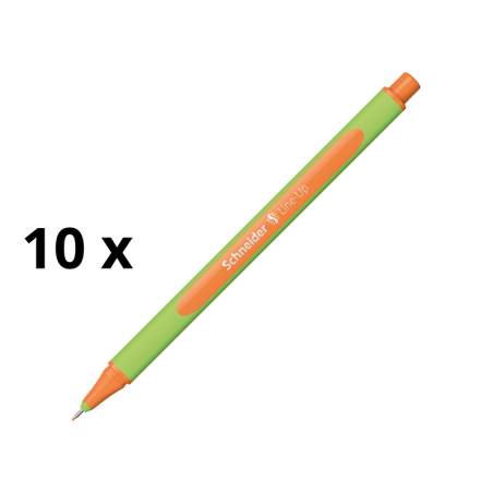 Rašiklis SCHNEIDER LINE-UP 0.4 mm, žalias korpusas, šviesiai oranžinis rašalas pakuotė 10 vnt.