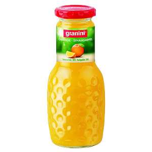 Apelsinų sultys GRANINI, su minkštimu, 100%, 0,25 l  x  6 vnt. pakuotė