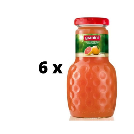 Rausvųjų greipfrutų nektaras GRANINI, 55 %, 0,25 l  x  6 vnt. pakuotė