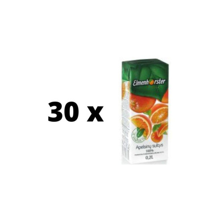 Apelsinų sultys ELMENHORSTER, 100%, 0,2l  x  30 vnt pakuotė