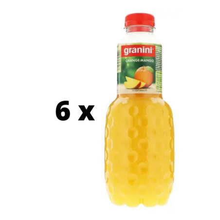 Apelsinų ir mangų nektaras GRANINI, 43%,  1 l  x  6 vnt. pakuotė