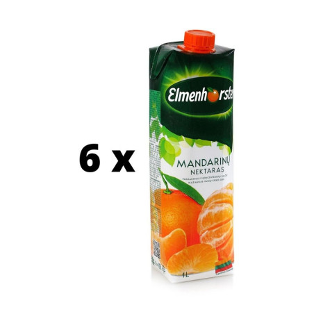 Mandarinų nektaras ELMENHORSTER, 50%, 1 l  x  6 vnt. pakuotė
