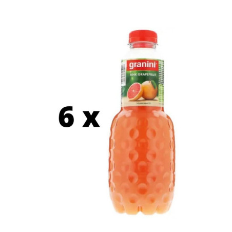 Rausvųjų greipfrutų nektaras GRANINI, 55%, 1 l  x  6 vnt. pakuotė
