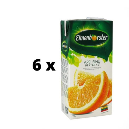 Apelsinų sulčių nektaras ELMENHORSTER,  50% , 2 l  x  6 vnt. pakuotė