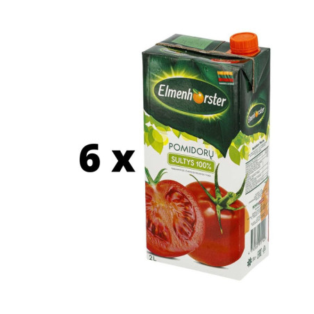 Pomidorų sultys ELMENHORSTER, 100%, 2 l  x  6 vnt. pakuotė