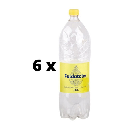 Stalo vanduo FULDATALER, silpnai gazuotas, citrinų skonio, 1,5 l  x  6 vnt. pakuotė