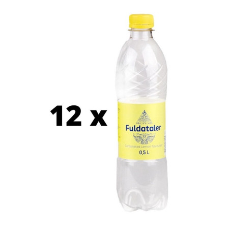 Stalo vanduo FULDATALER, silpnai gazuotas, citrinų skonio, 0,5 l  x  12 vnt. pakuotė