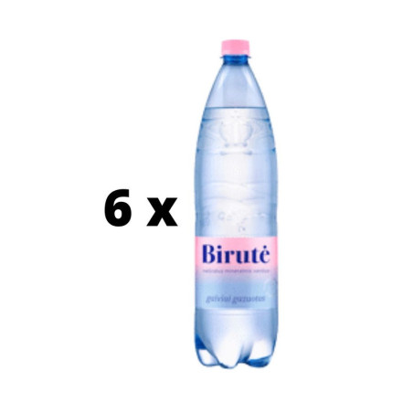 Natūralus mineralinis vanduo BIRUTĖ, gazuotas, 1,5 l x  6 vnt. pakuotė