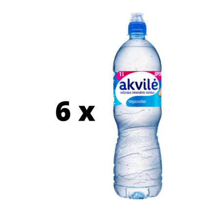 Natūralus mineralinis vanduo AKVILĖ Sport, negazuotas, 1 l x  6 vnt. pakuotė