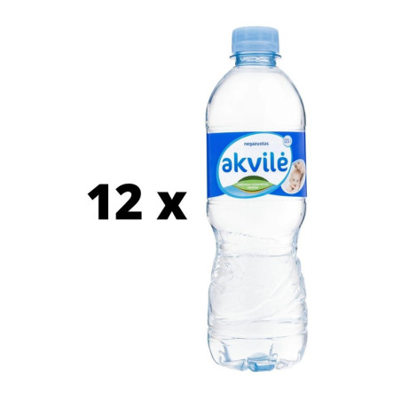 Natūralus mineralinis vanduo AKVILĖ, negazuotas, 0,5 l  x  12 vnt. pakuotė