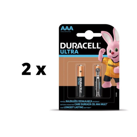 Baterijos DURACELL Ultra AAA, 4vnt.  x  2 pak. pakuotė