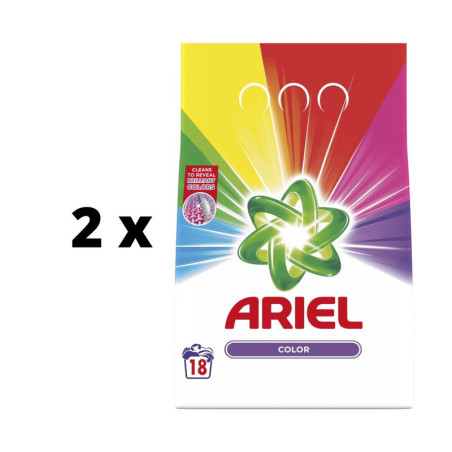 Skalbimo milteliai Ariel Color, 18 skalbimų x  2 vnt. pakuotė