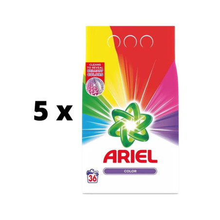 Skalbimo milteliai Ariel Color, 36 skalbimai  x  5 vnt. pakuotė