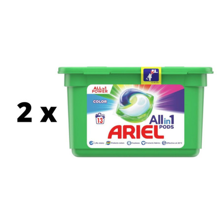 Skalbimo kapsulės Ariel Color, 13 vnt.  x  2 vnt. pakuotė