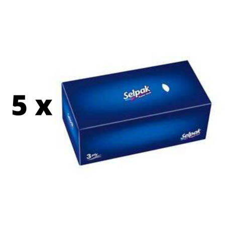Vienkartinės nosinaitės SELPAK Maxi, 3 sluoksnių, dėžutė, 100 vnt  x  5 vnt.