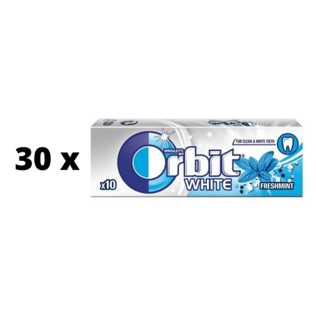 Kramtomoji guma ORBIT White Freshmint, 14 g  x  30 vnt.